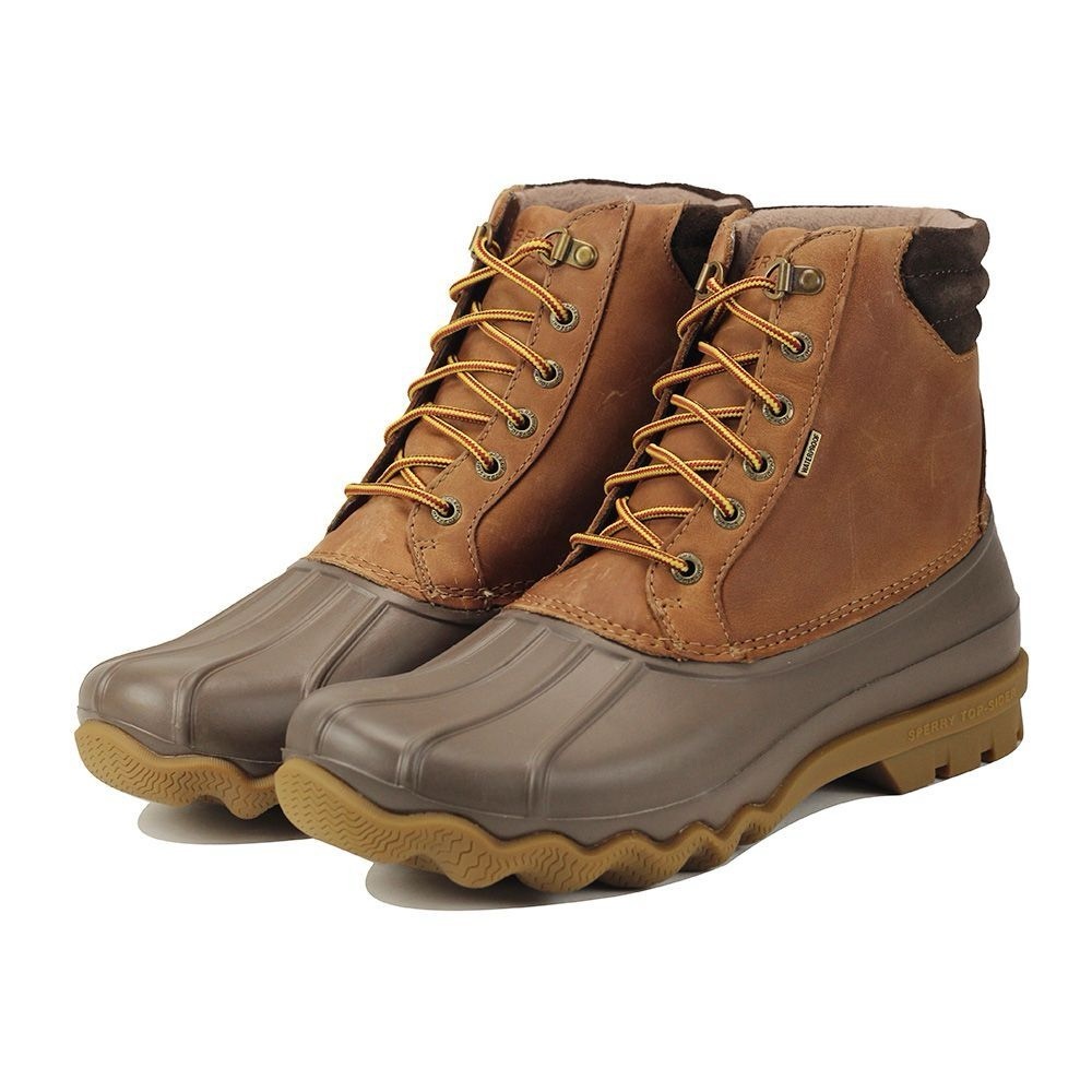 Men’s size 9.5 Sperry waterproof Top Sider Duckboots worn ONCE! Tan/Brown